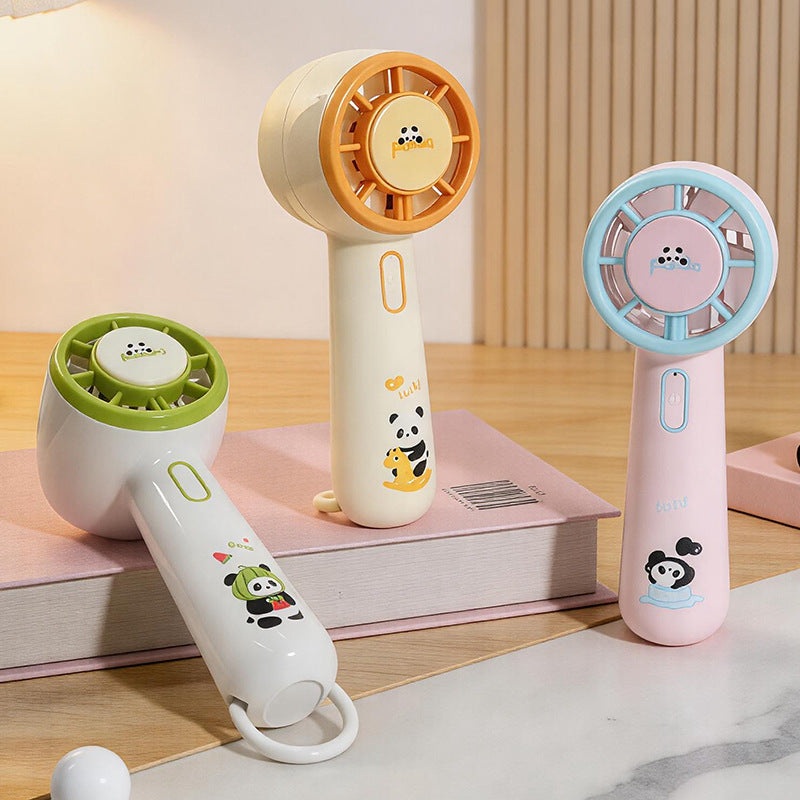 Women's creative handheld fan with LED lights Bowlift