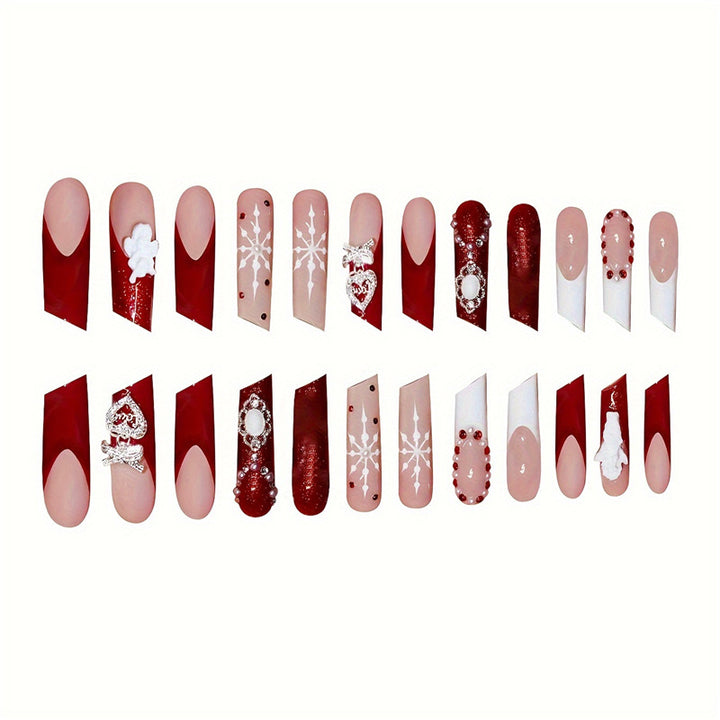 Holiday-Themed Press-On Nail Art Set Bowlift
