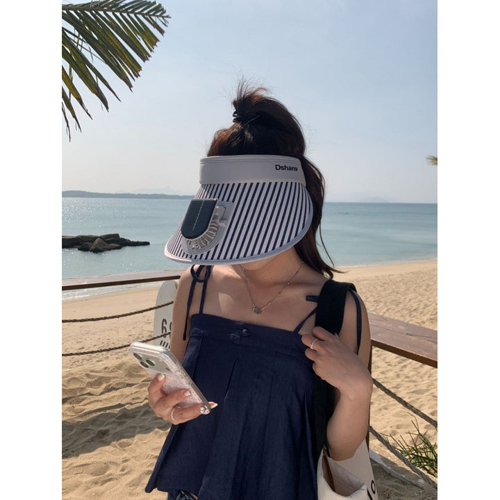 ’s sun protection visor with integrated solar panel, wide brim and adjustable headband Bowlift