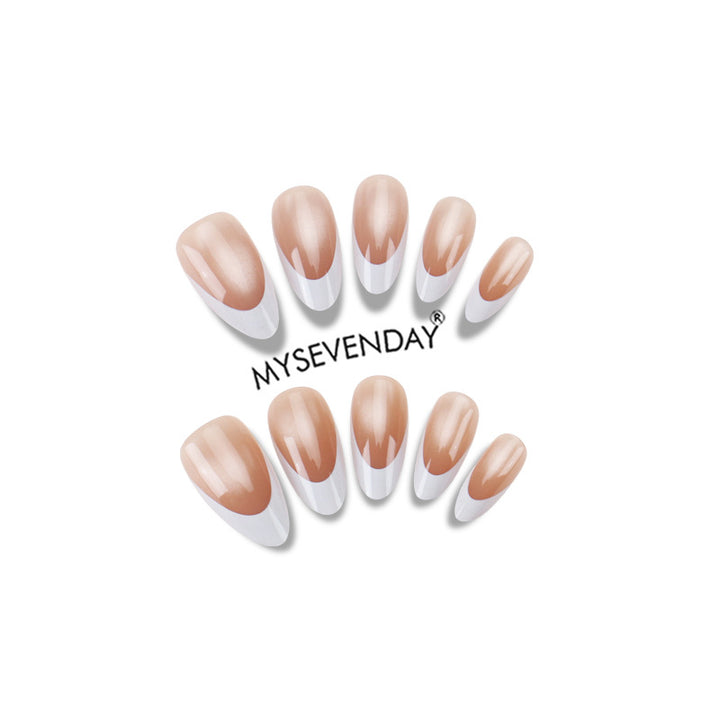 Elegant French Tip Press-On Nails Bowlift 1789388698