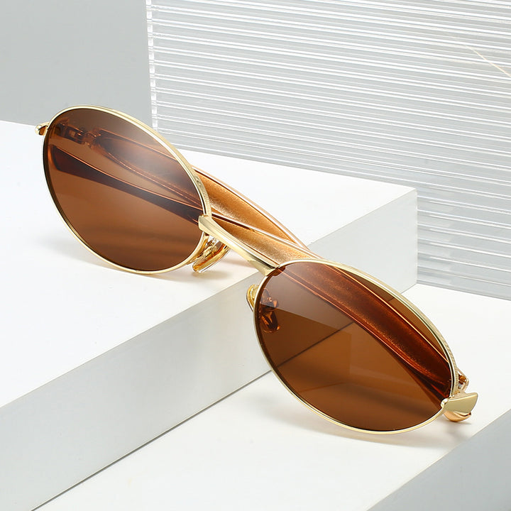 Elegant Oval Frame Sunglasses Bowlift