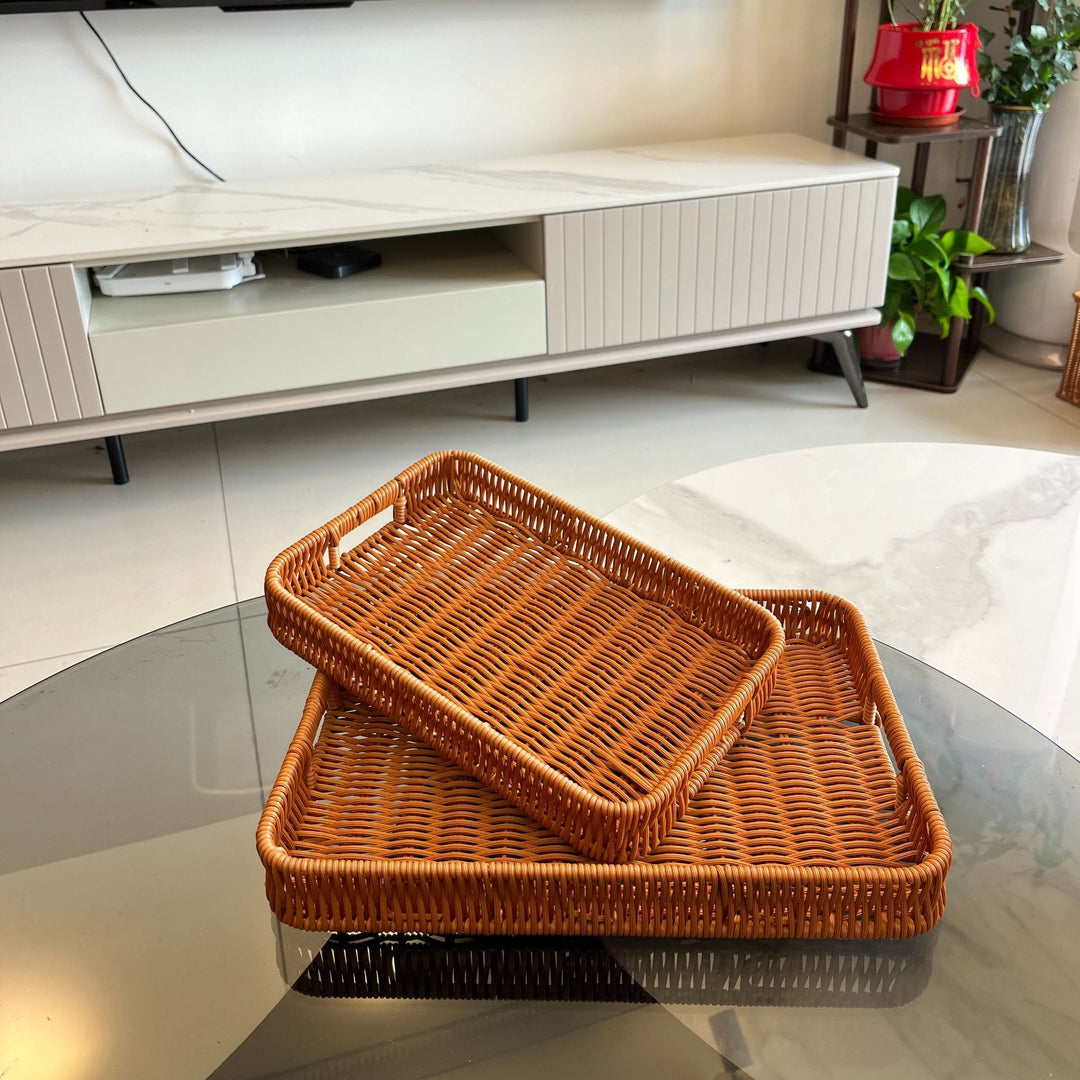 Woven Fruit Serving Tray Bowlift