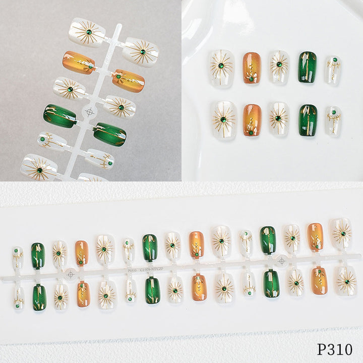Elegant Floral Design Press-On Nails Bowlift