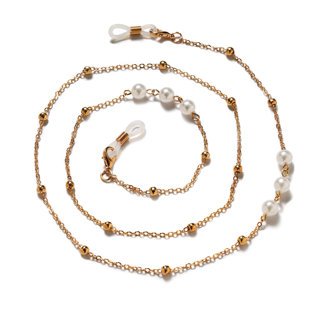Elegant Faux Pearl Eyewear Chain Bowlift