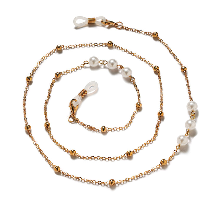 Elegant Faux Pearl Eyewear Chain Bowlift