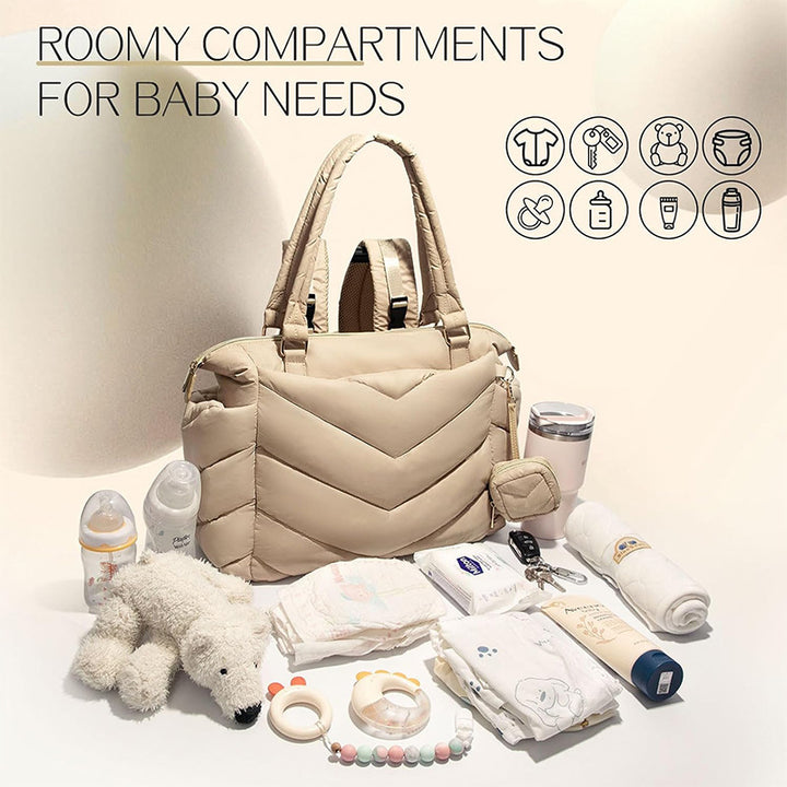 Multifunctional quilted shoulder bag with removable inner compartment Bowlift