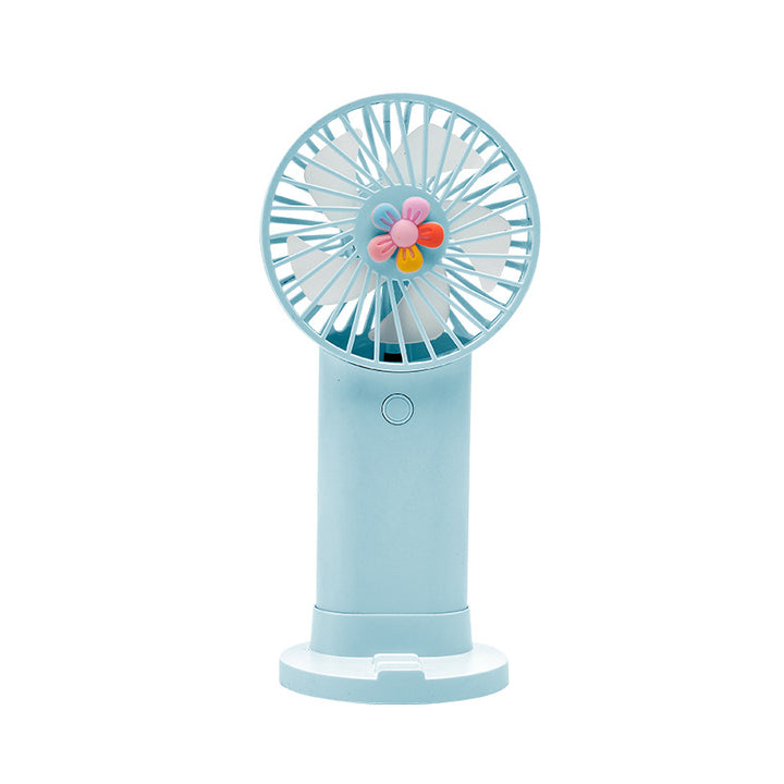 Unisex Portable Hand Fan with Rechargeable Battery and USB Port Bowlift