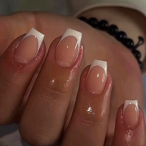French Tip Acrylic Nail Extensions Bowlift