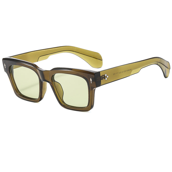 Ladies Square Sunglasses with Luxurious Frame and Protective UV Filter Bowlift