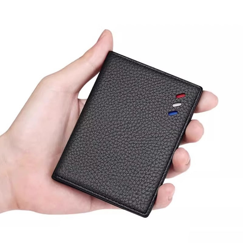 Textured Leather Card Holder Wallet Bowlift