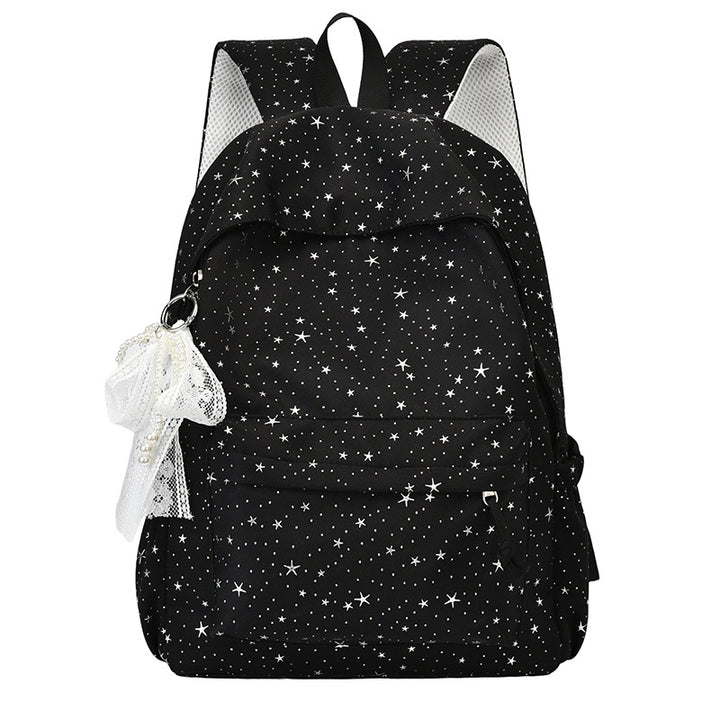 Elegant backpack with glittering stars and practical compartments Bowlift