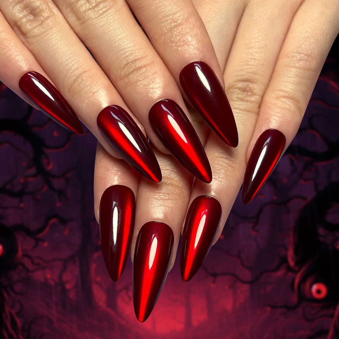 Glossy Stiletto Press-On Nail Set Bowlift