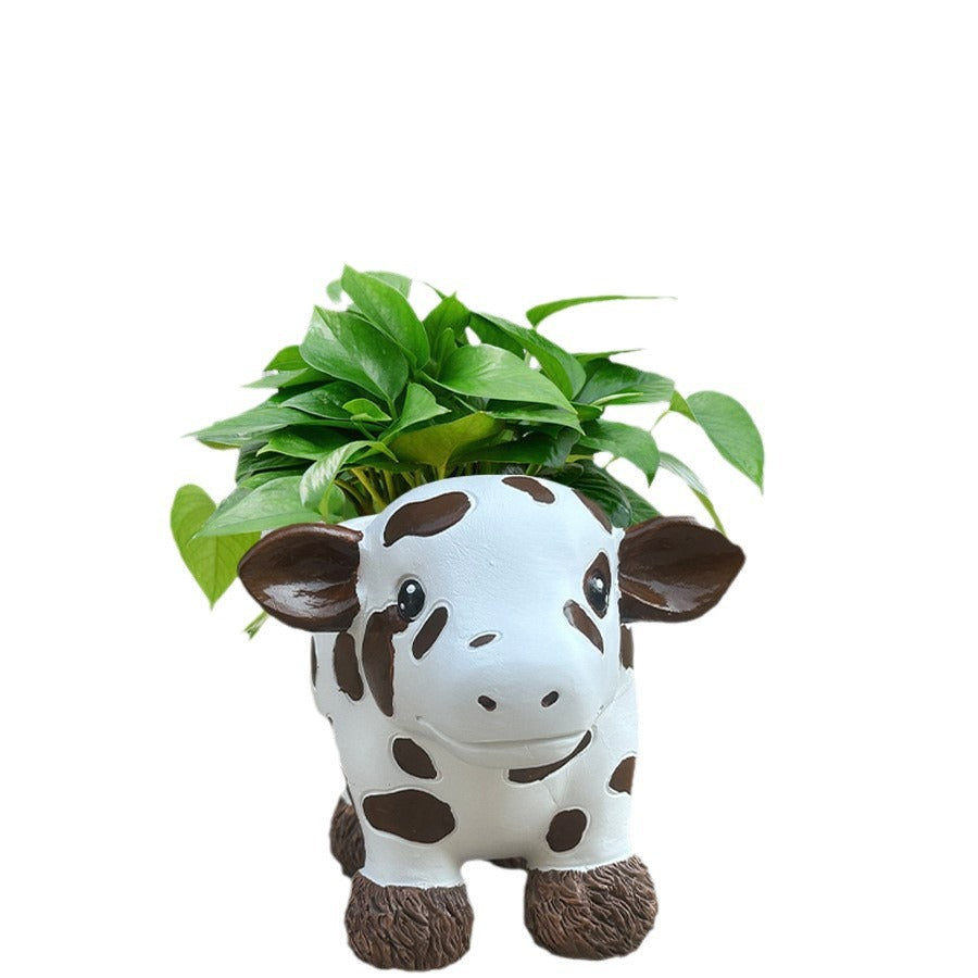 Flower pot in the shape of a cow Bowlift