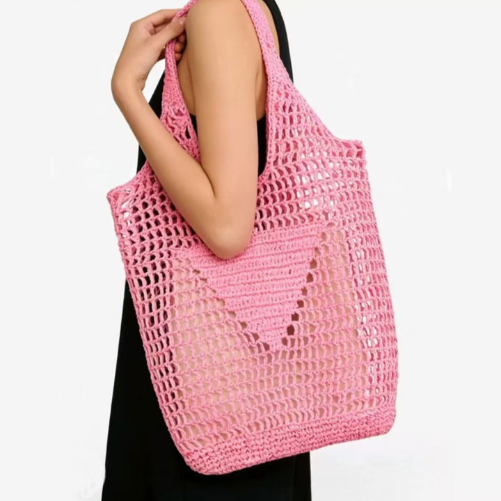 Hand-knotted net tote bag Bowlift