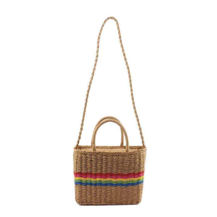 Handbag with Colorful Stripe Design Bowlift