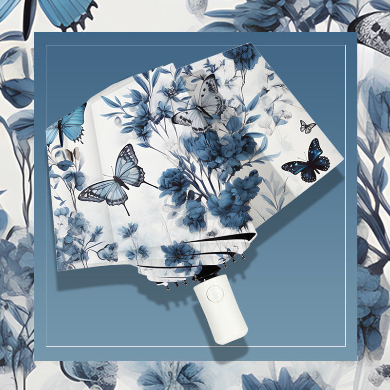 Ladies elegant umbrella with floral design Bowlift