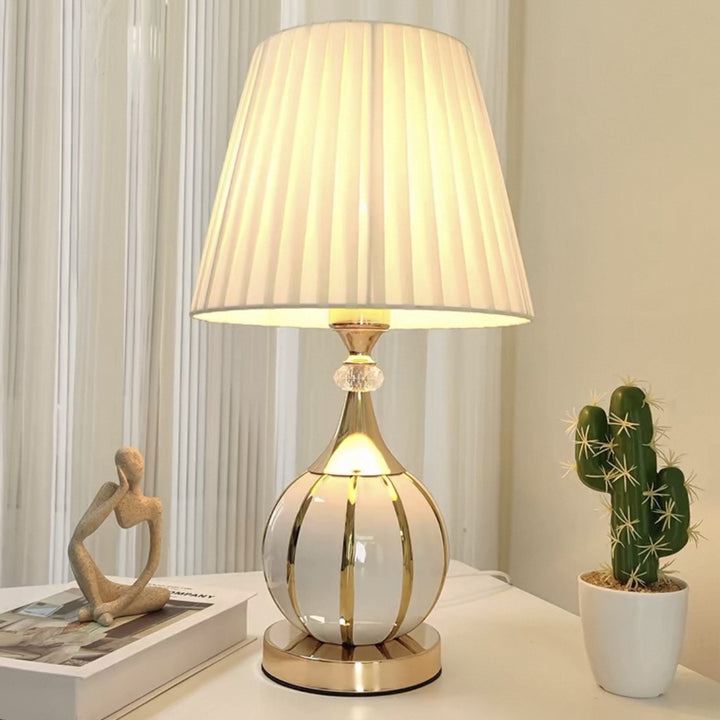 Elegant Modern Table Lamp with Crystal Details