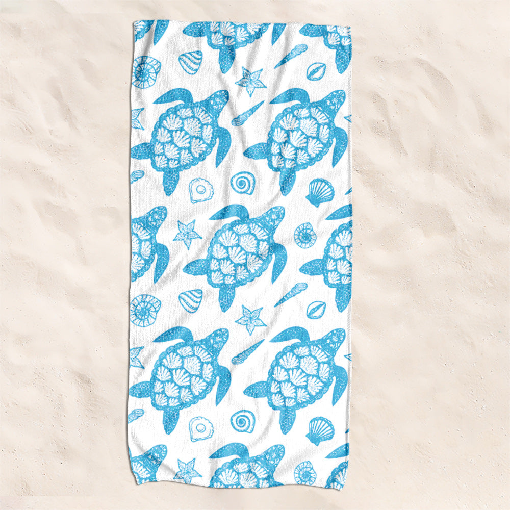 Beach towel with creative turtle pattern Bowlift