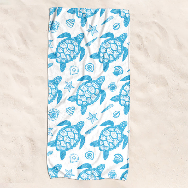 Beach towel with creative turtle pattern Bowlift