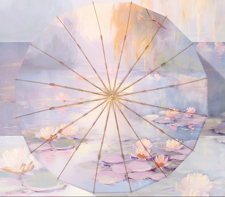Ladies Foldable Sun Umbrella with Dreamy Floral Design Bowlift