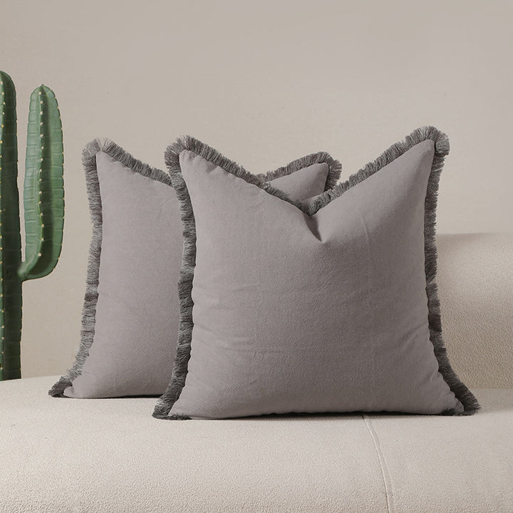 Fringed Decorative Throw Pillows
