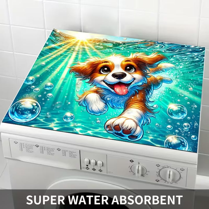 Dog-Themed Laundry Machine Cover