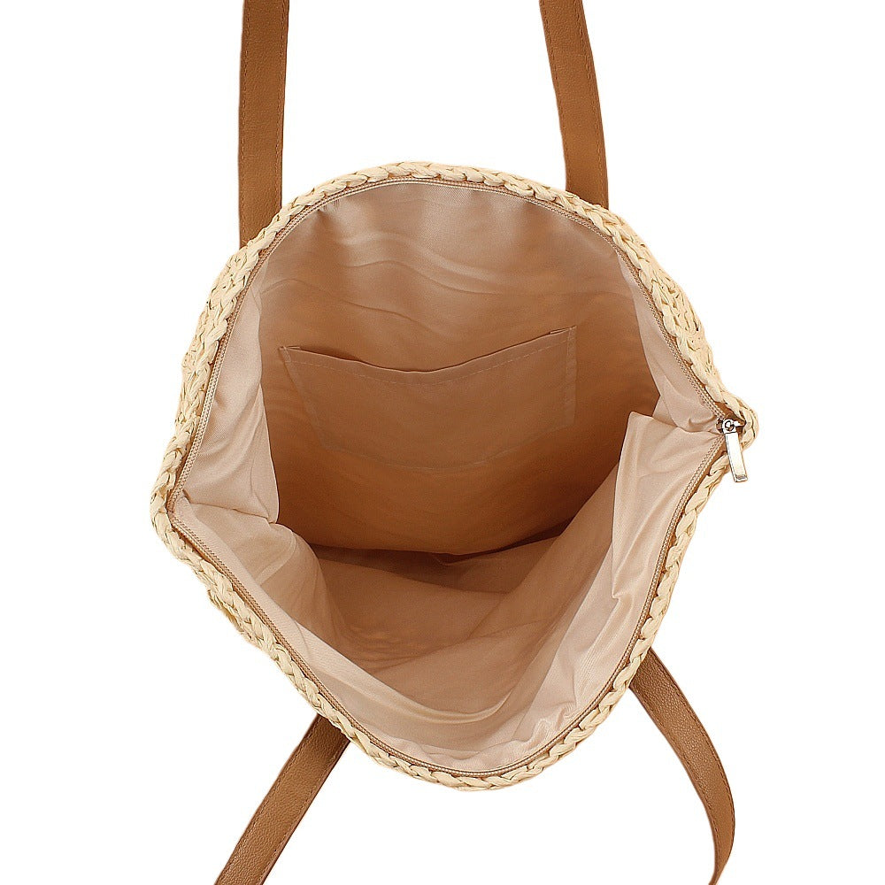 Beach bag with soft fabric and elegant leather accents Bowlift