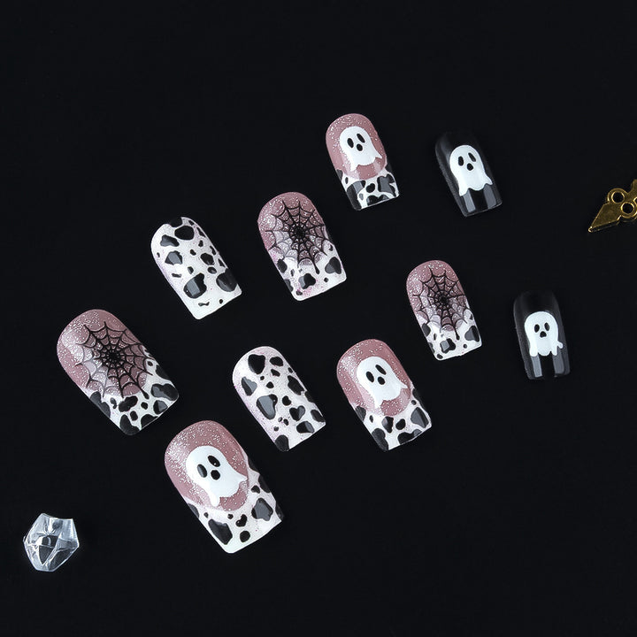 Halloween-Themed Press-On Nail Art Set Bowlift 1787542716