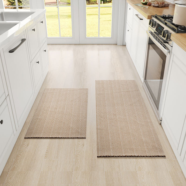 Non-Slip Herringbone Kitchen Comfort Mat Bowlift