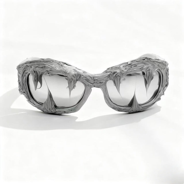 Women futuristic design sunglasses with unique textured surface Bowlift