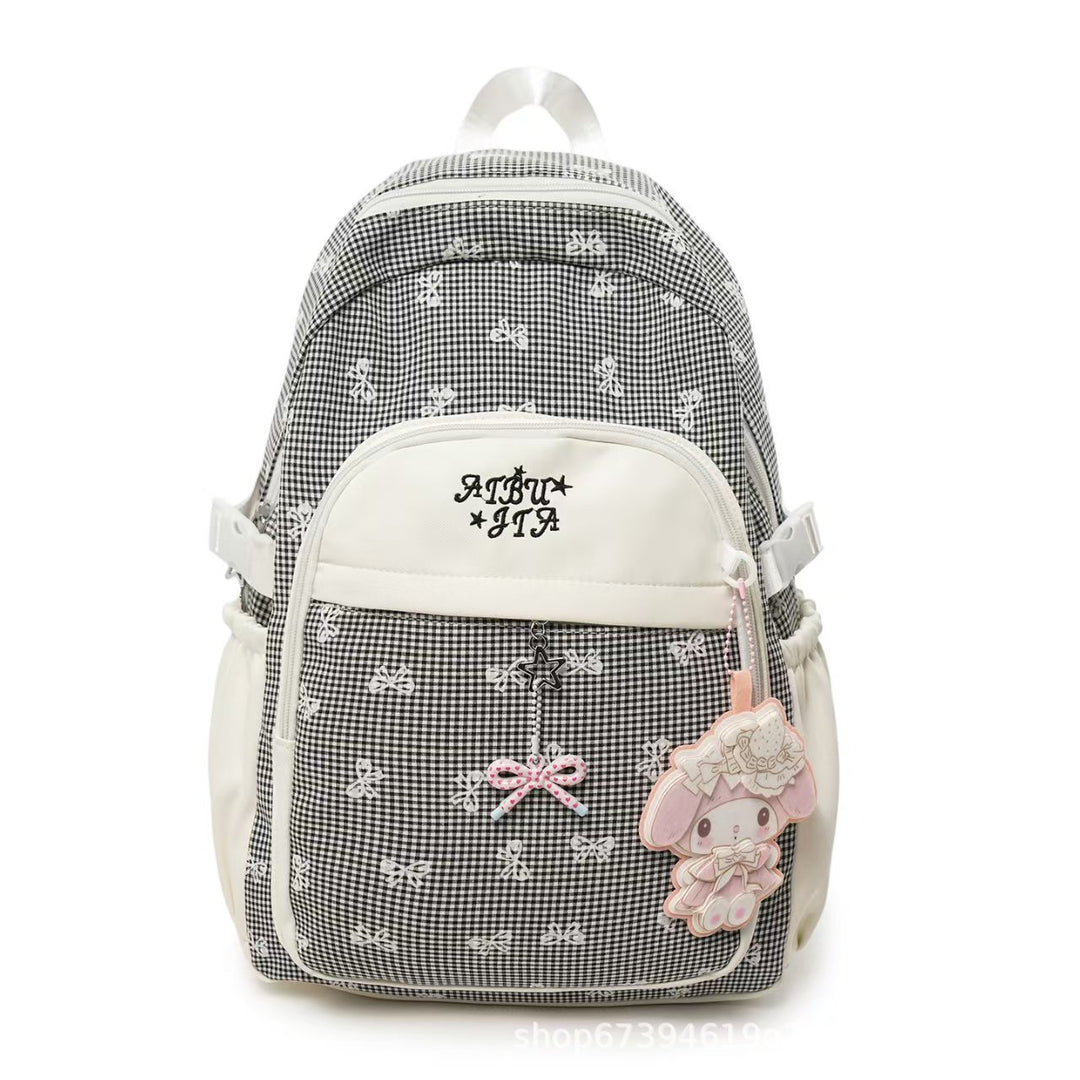 Charming Embroidered Backpack Bowlift