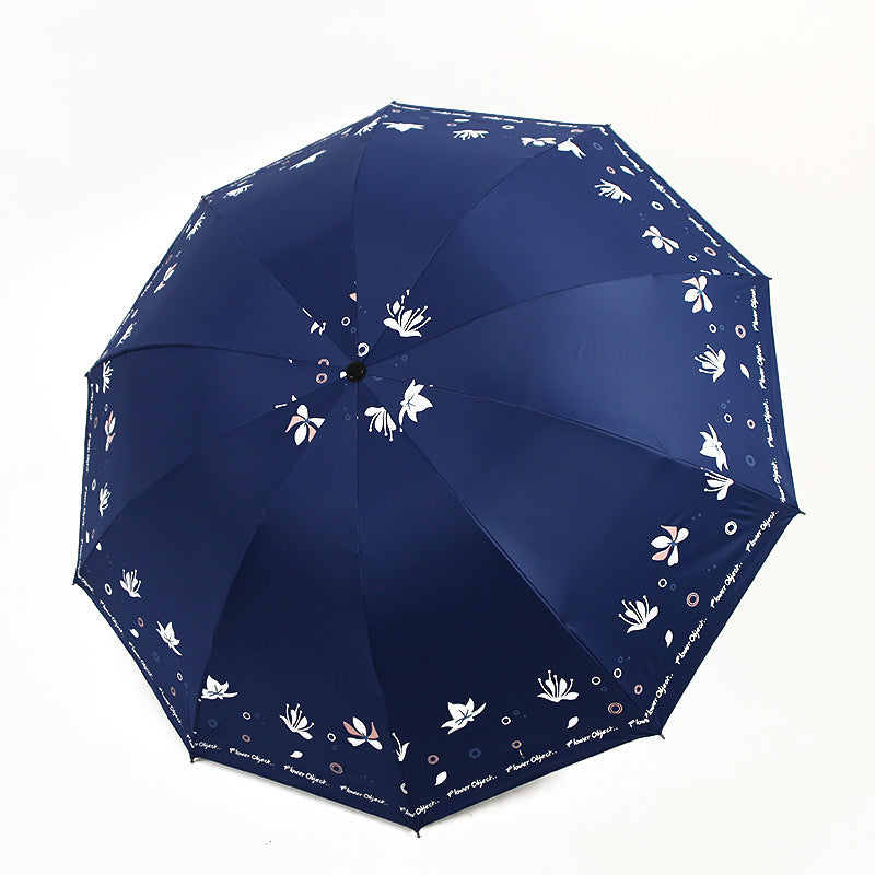 Women elegant umbrella with floral print design Bowlift