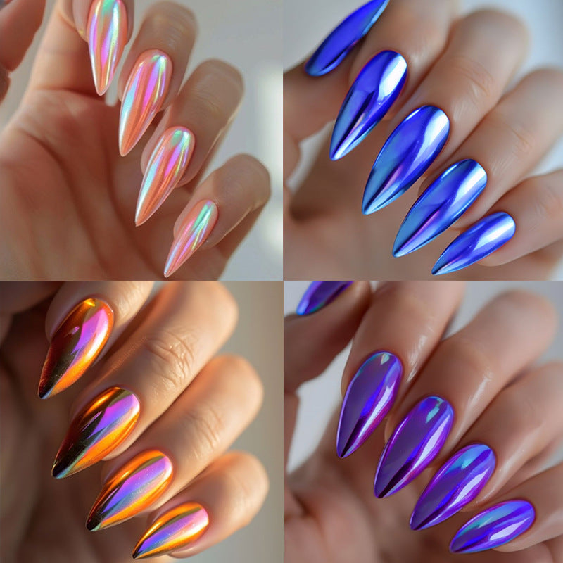 Shimmery Stiletto Press-On Nail Art Bowlift