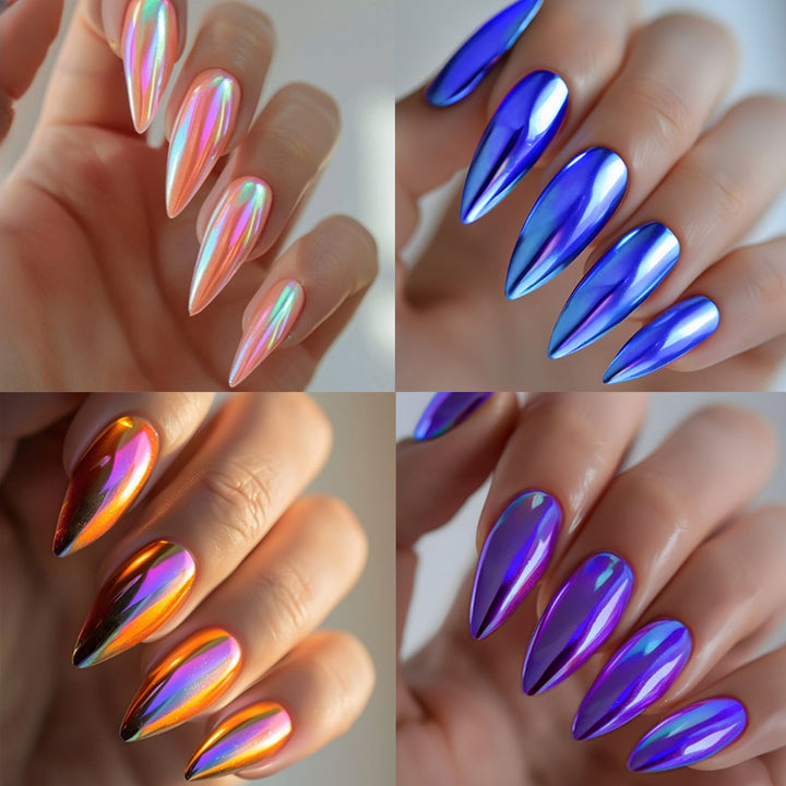 Shimmery Stiletto Press-On Nail Art Bowlift