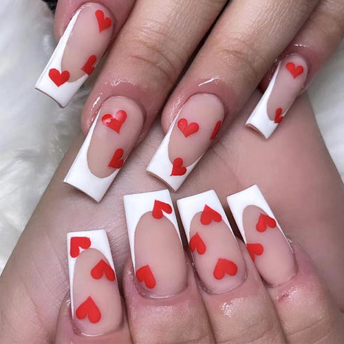 Artful Nail Art with Heart Design Bowlift
