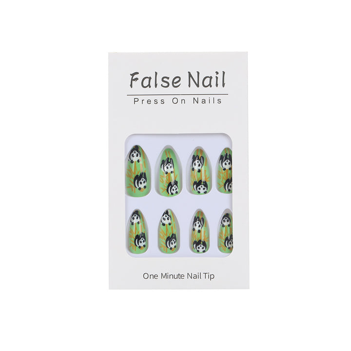 Nail art with cute panda design Bowlift