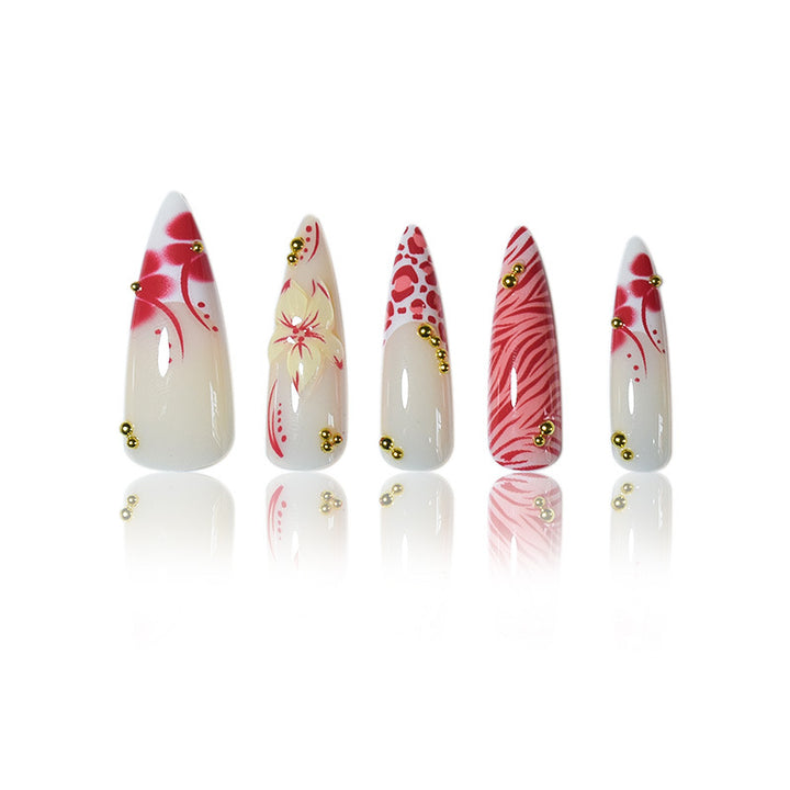 Decorative Acrylic Press-On Nail Art Set Bowlift