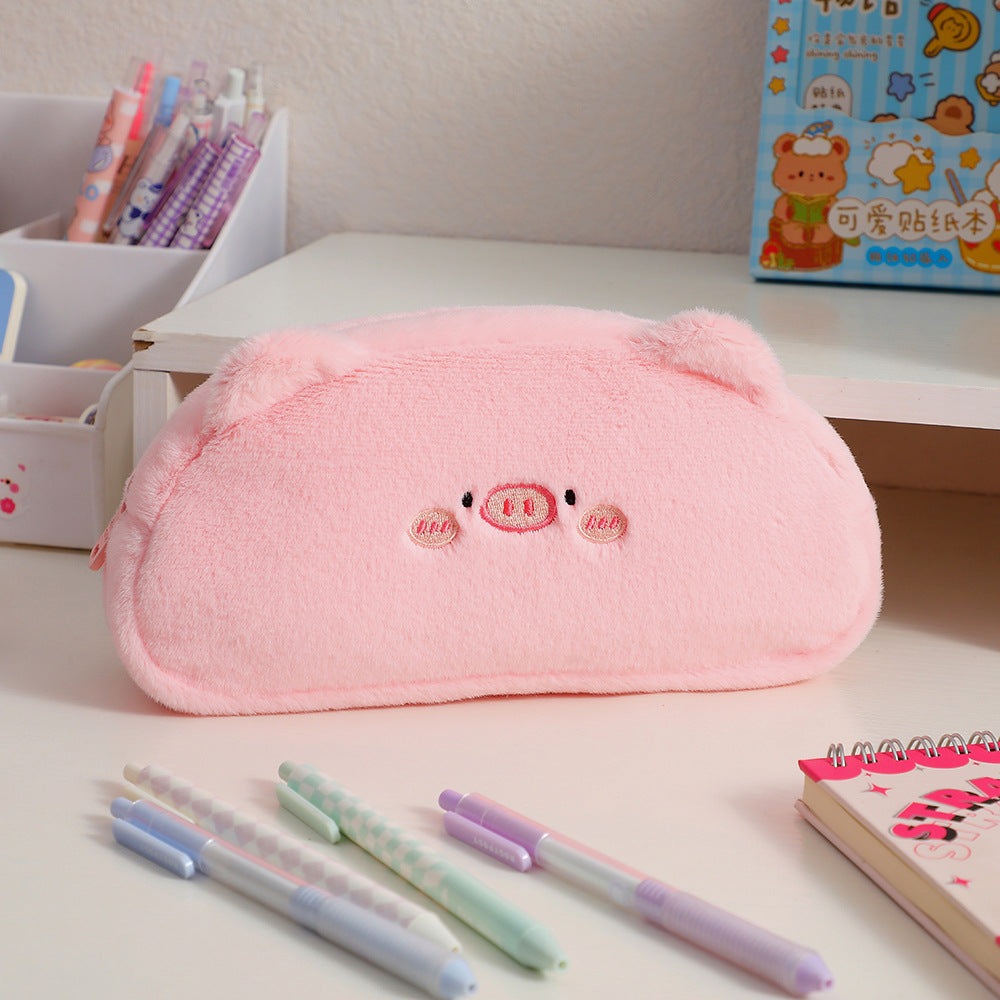 Cute Bear-Shaped Plush Pencil Case Bowlift