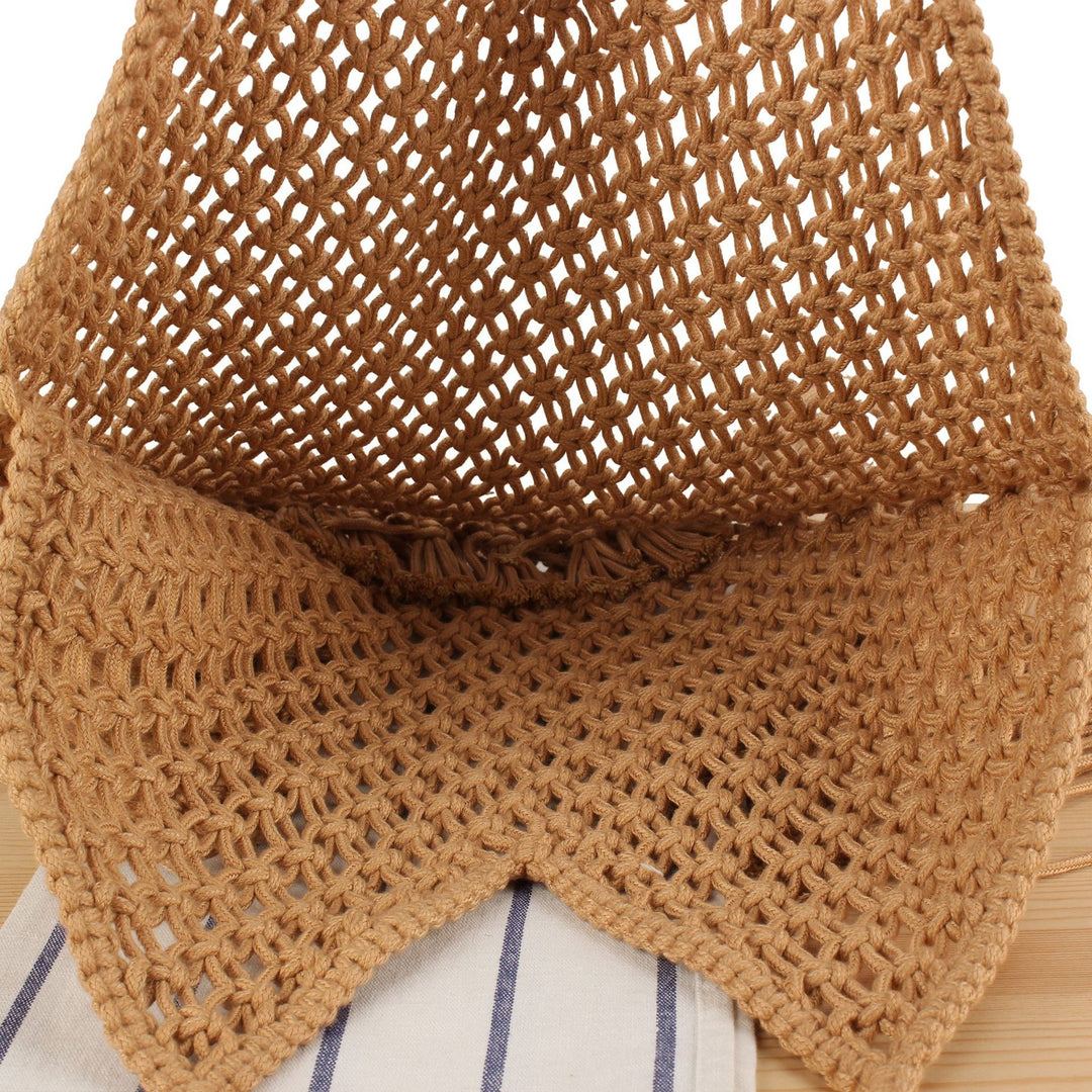 Hand-knotted tote bag with fringes Bowlift