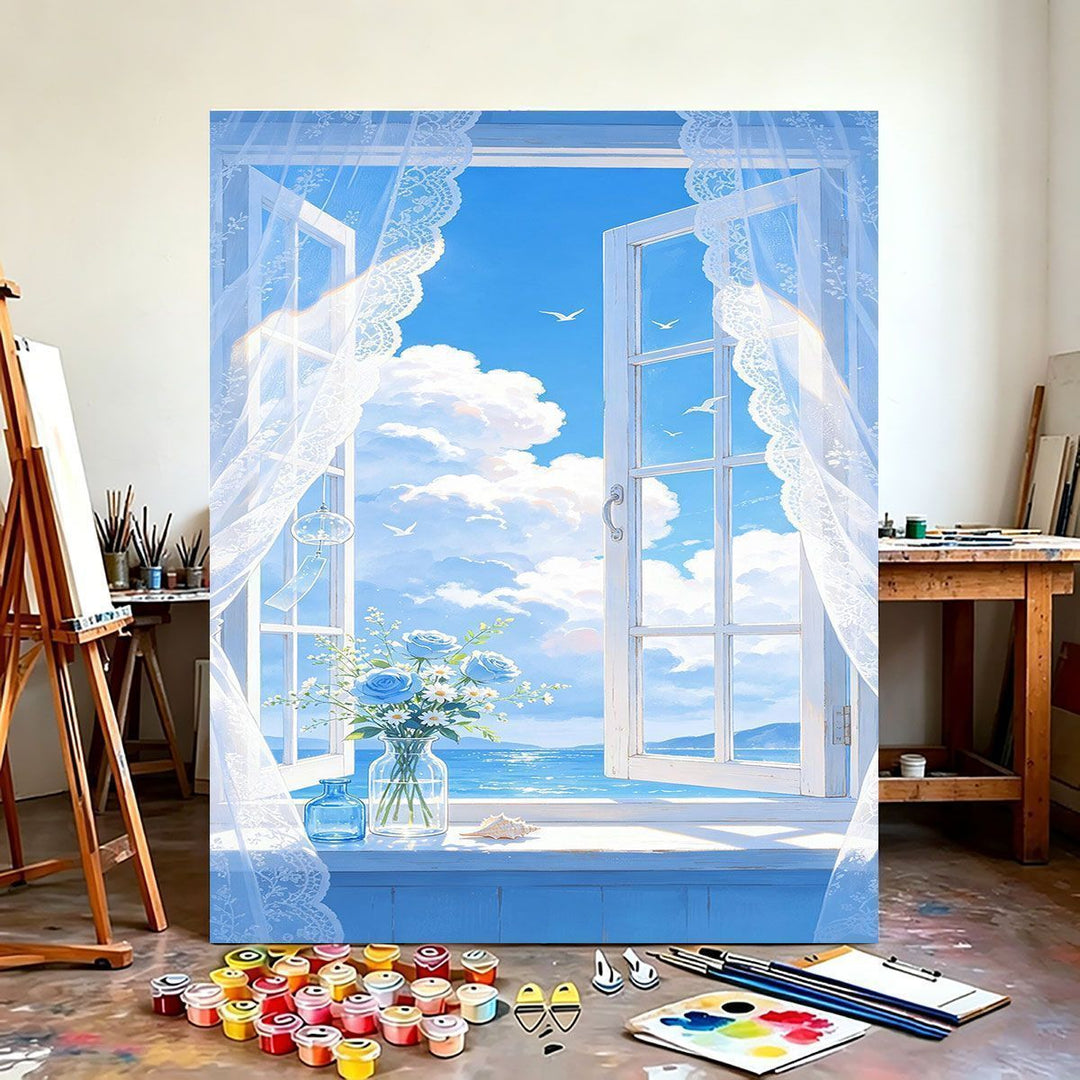 Scenic Coastal View Canvas Art Print Bowlift
