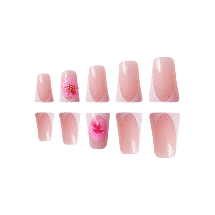 Floral Acrylic Nail Art Set Bowlift