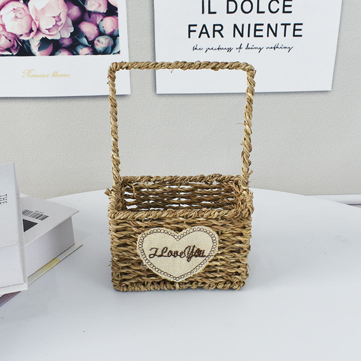 Handwoven Decorative Flower Basket Bowlift