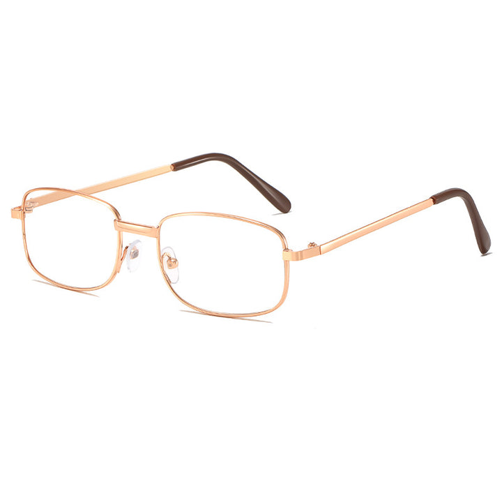 Lightweight Titanium Rectangular Optical Glasses with Adjustable Nose Pads Bowlift