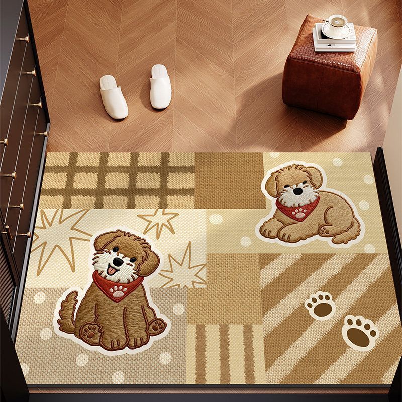 Playful Dog Themed Area Rug