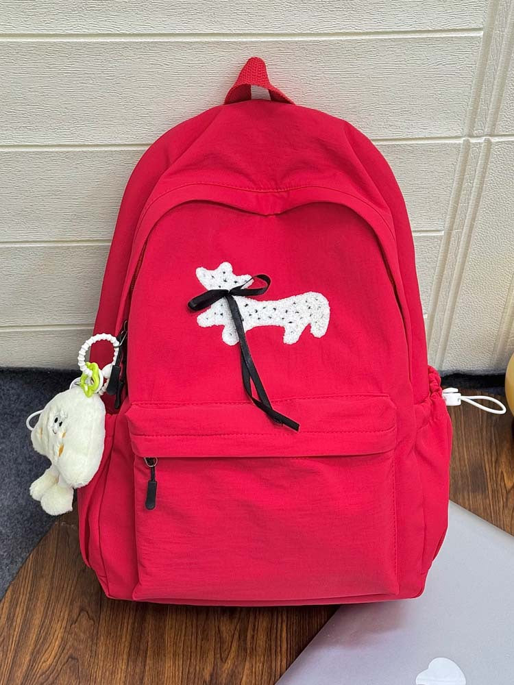 Backpack with Unique Dog Design and Practical Compartments Bowlift