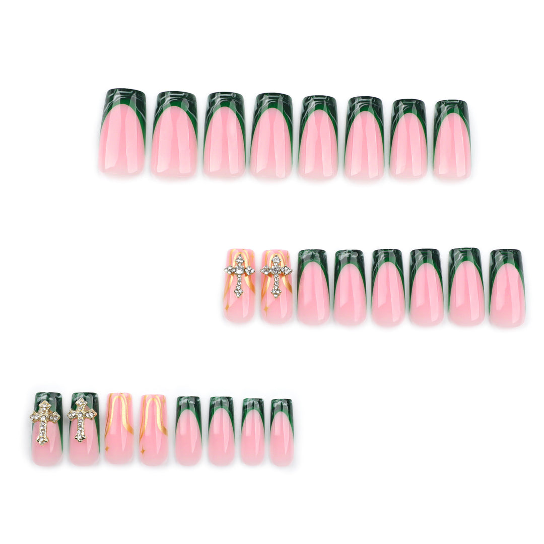 Artful Nail Extensions with Luxurious Decorative Design Bowlift