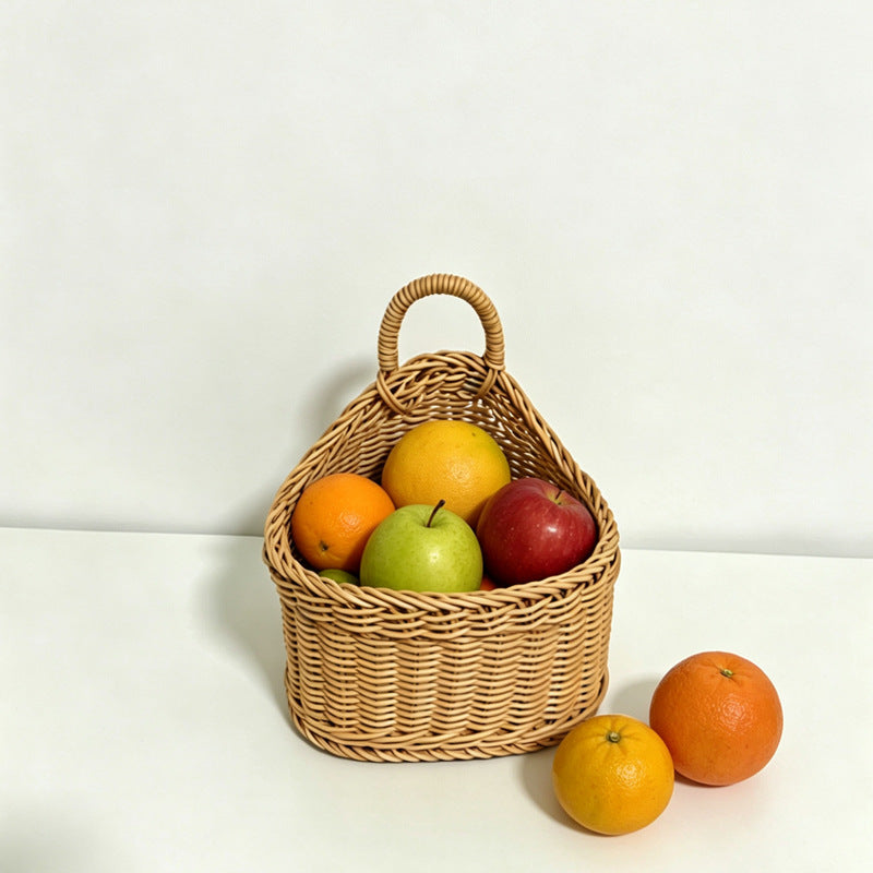 Handwoven Natural Storage Basket Bowlift