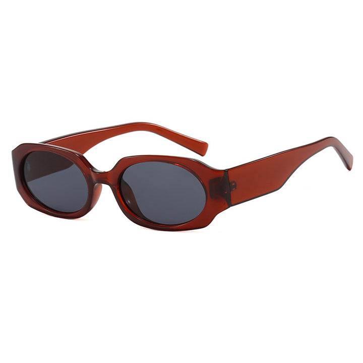 Women extravagant sunglasses in stylish retro design Bowlift