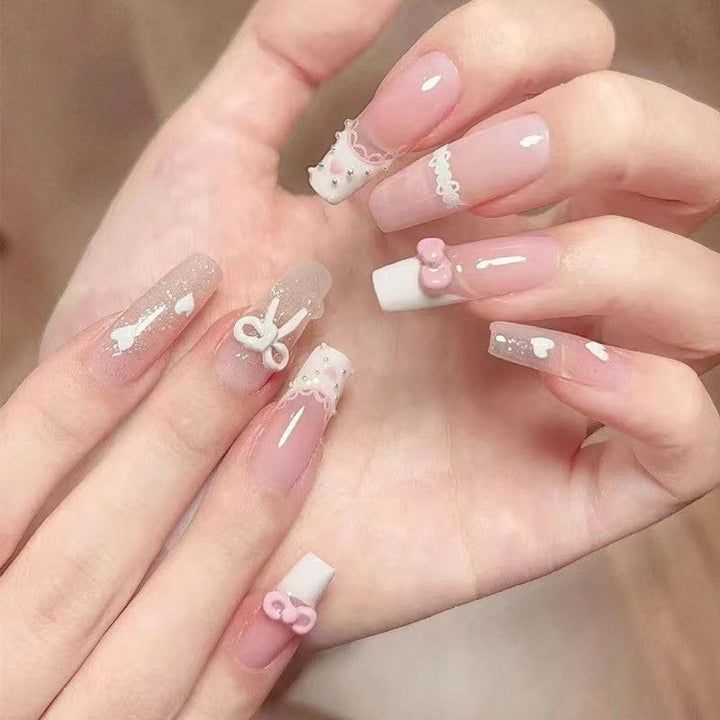 Decorative Press-On Nail Art Set Bowlift