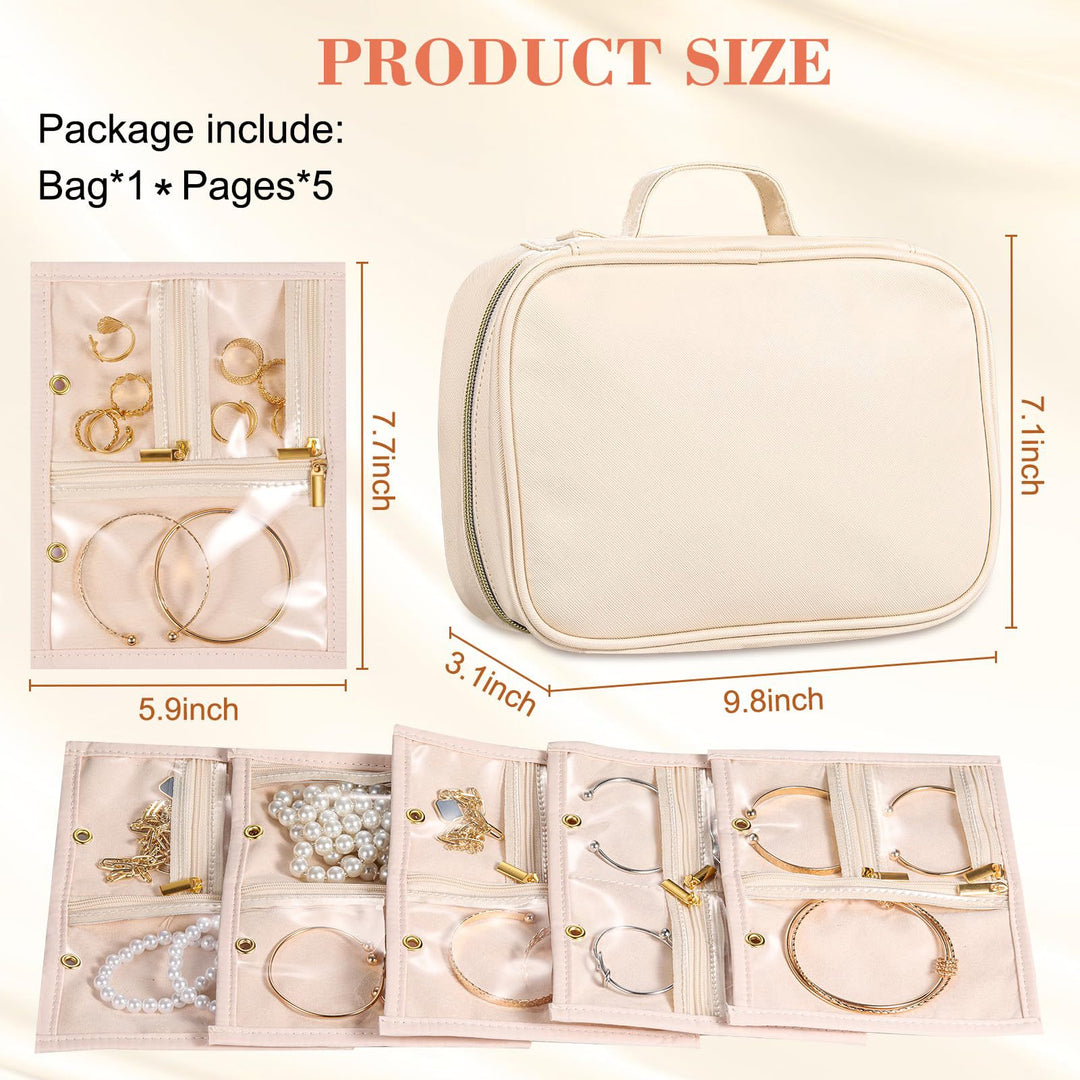 Women's elegant jewelry organizer with transparent compartments Bowlift